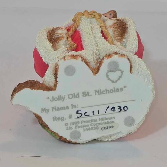 Enesco Calico Cats 144630 1995 Vintage "Jolly Old St‎ Nick" - Picture 5 of 5